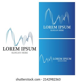 Sound waves vector illustration design template