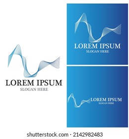 Sound waves vector illustration design template