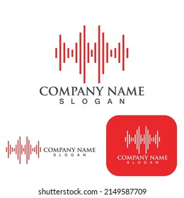Sound waves vector illustration design template