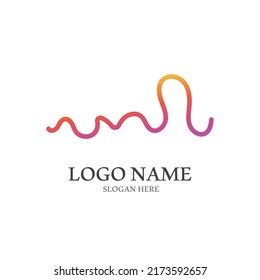 Sound waves vector illustration design template