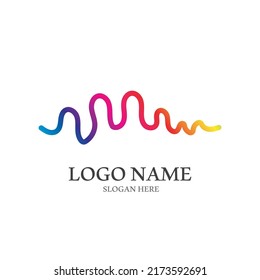 Sound waves vector illustration design template
