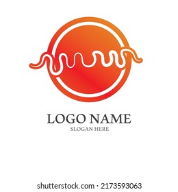 Sound waves vector illustration design template