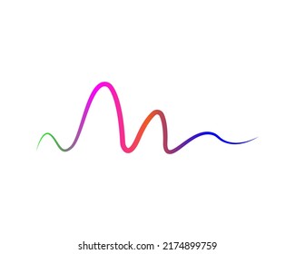 Plantilla de diseño de ilustraciones vectoriales de ondas de sonido
