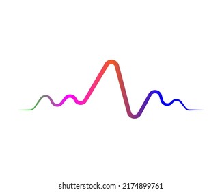 Sound waves vector illustration design template
