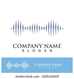 Sound waves vector illustration design template