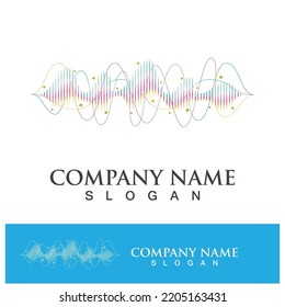 Sound waves vector illustration design template