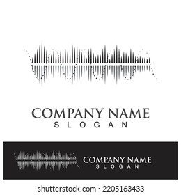 Sound waves vector illustration design template