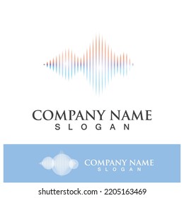 Sound waves vector illustration design template