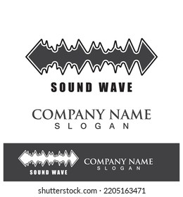 Sound waves vector illustration design template