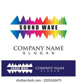 Sound waves vector illustration design template