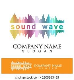 Sound waves vector illustration design template