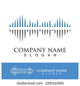 Sound waves vector illustration design template