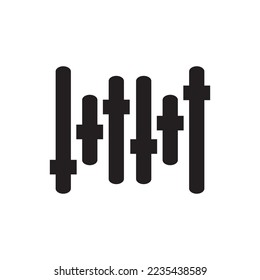 Sound waves vector illustration design template