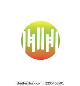 Sound waves vector illustration design template