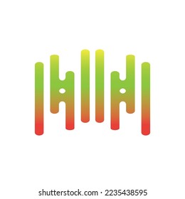 Plantilla de diseño de ilustraciones vectoriales de ondas de sonido