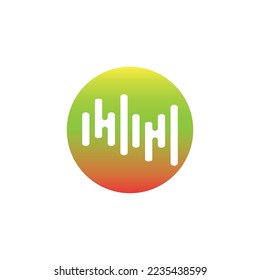 Sound waves vector illustration design template