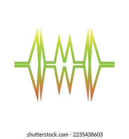 Plantilla de diseño de ilustraciones vectoriales de ondas de sonido