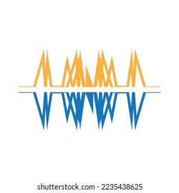 Sound waves vector illustration design template
