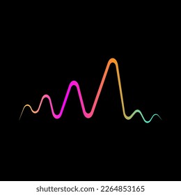 Sound waves vector illustration design template	
