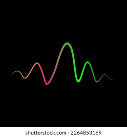 Sound waves vector illustration design template	
