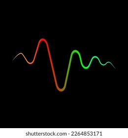 Sound waves vector illustration design template	
