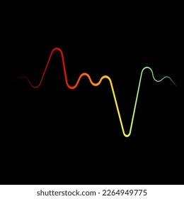 Sound waves vector illustration design template	
