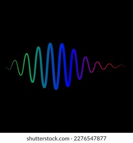 Sound waves vector illustration design template	
