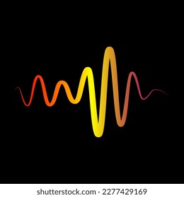 Sound waves vector illustration design