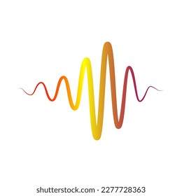 Sound waves vector illustration design