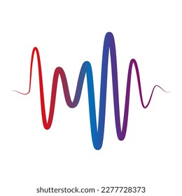 Sound waves vector illustration design