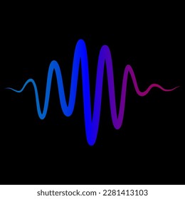 Diseño de la ilustración vectorial de ondas de sonido