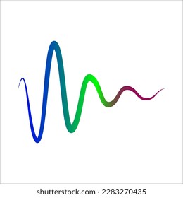 Plantilla de diseño de ilustraciones vectoriales de ondas de sonido	
