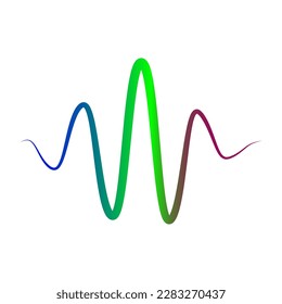 Sound waves vector illustration design template	
