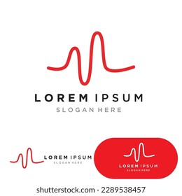 Sound waves vector illustration design template