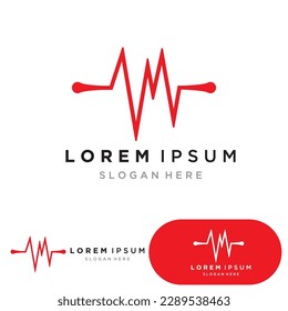 Sound waves vector illustration design template