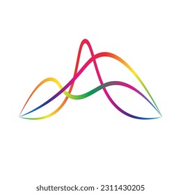 Sound waves vector illustration design template	
