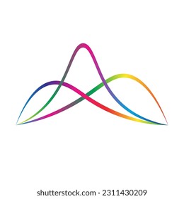 Sound waves vector illustration design template	
