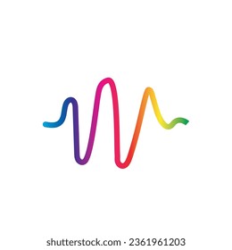 Sound waves vector illustration design template