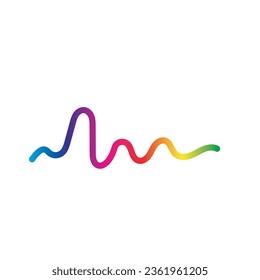 Sound waves vector illustration design template