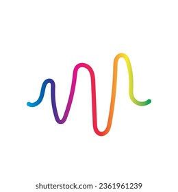 Sound waves vector illustration design template