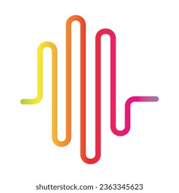 Sound waves vector illustration design template