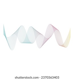 Plantilla de diseño de ilustraciones vectoriales de ondas de sonido