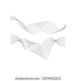 Plantilla de diseño de ilustraciones vectoriales de ondas de sonido