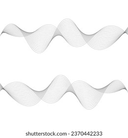 Plantilla de diseño de ilustraciones vectoriales de ondas de sonido