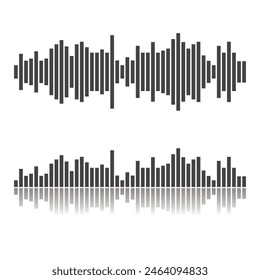 Sound waves vector illustration design template