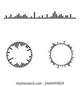 Sound waves vector illustration design template