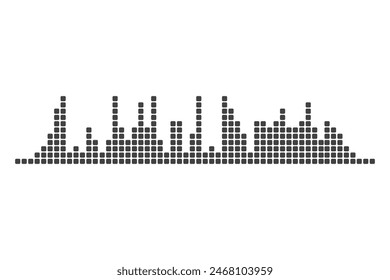 Plantilla de diseño de Ilustración vectorial de ondas sonoras