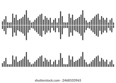 Sound waves vector illustration design template