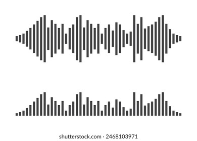 Sound waves vector illustration design template