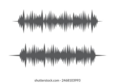 Sound waves vector illustration design template